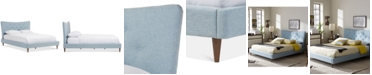 Furniture Jerell Modern King Linen Platform Bed
